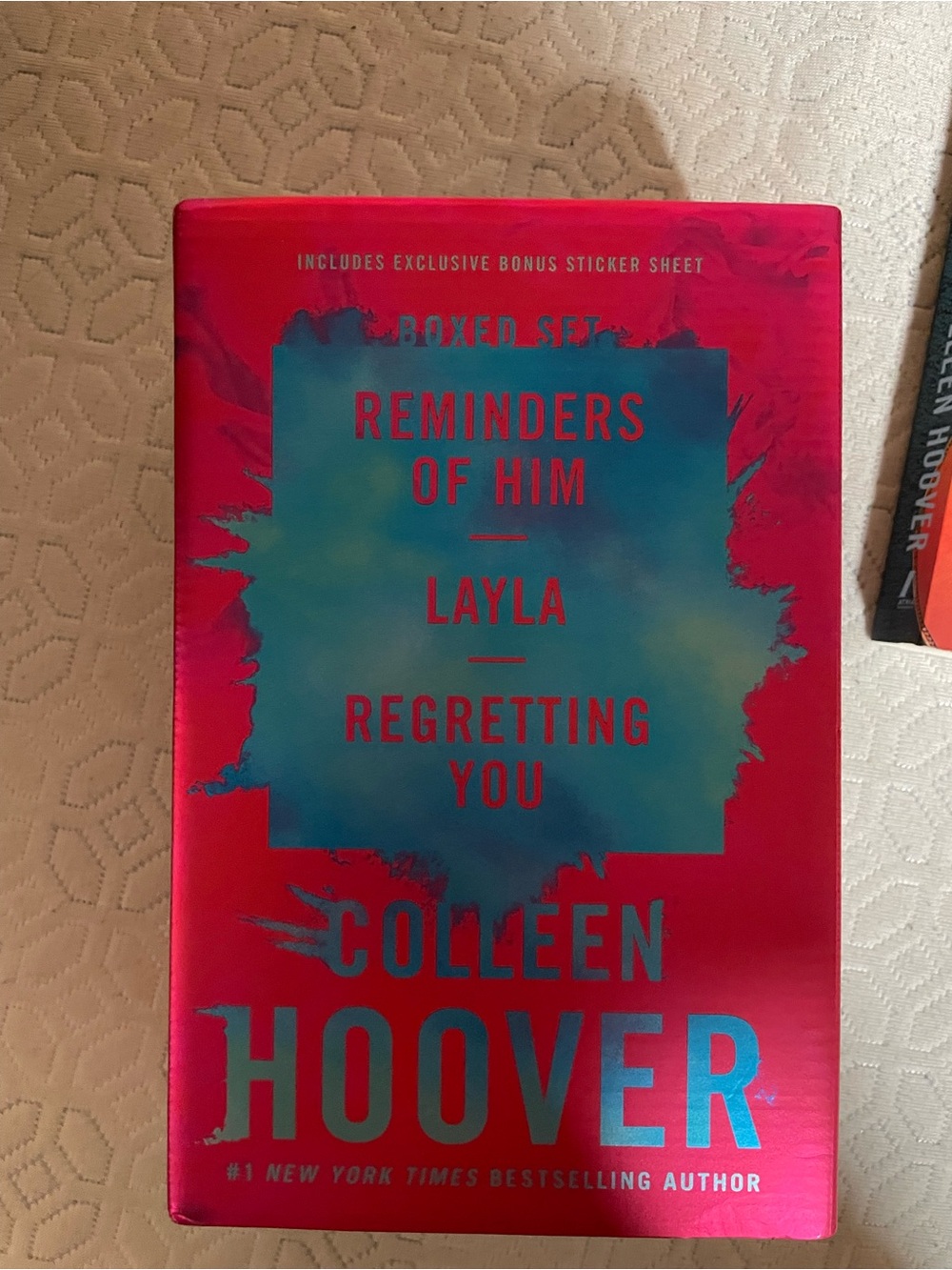Colleen Hoover 3 book Boxed Set - Pink and Teal Hardcover Collection